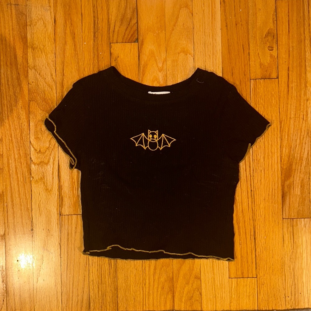Halloween bat crop top